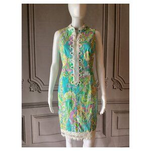 Lilly Pulitzer Alexa Shift Dress, Shorely Blue Double Trouble Size 8